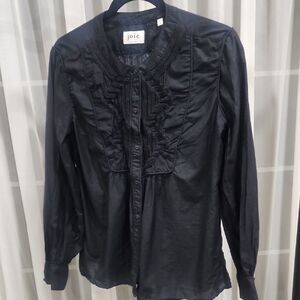 Joie Black Ruffled Blouse